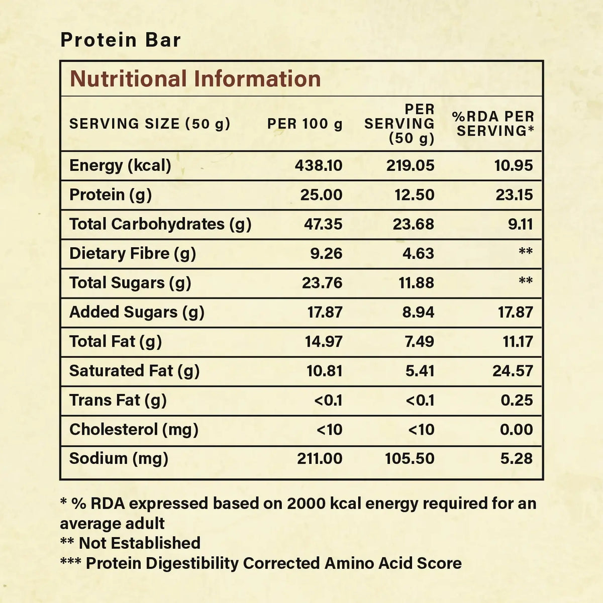 Protein Bar Dark Chocolate and Dry Fruits 50gms, 12.5gms protein-Pack of 6