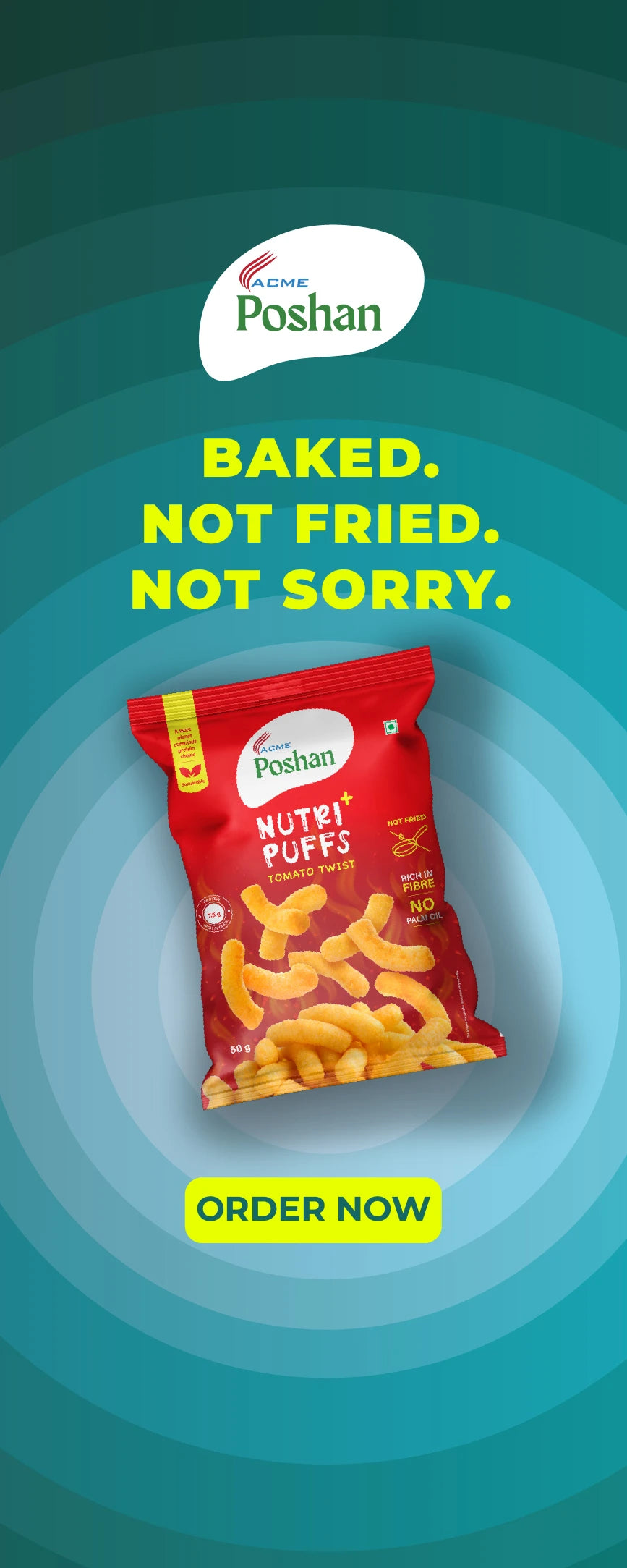 Nutri+ Puffs Tomato Twist 50gms