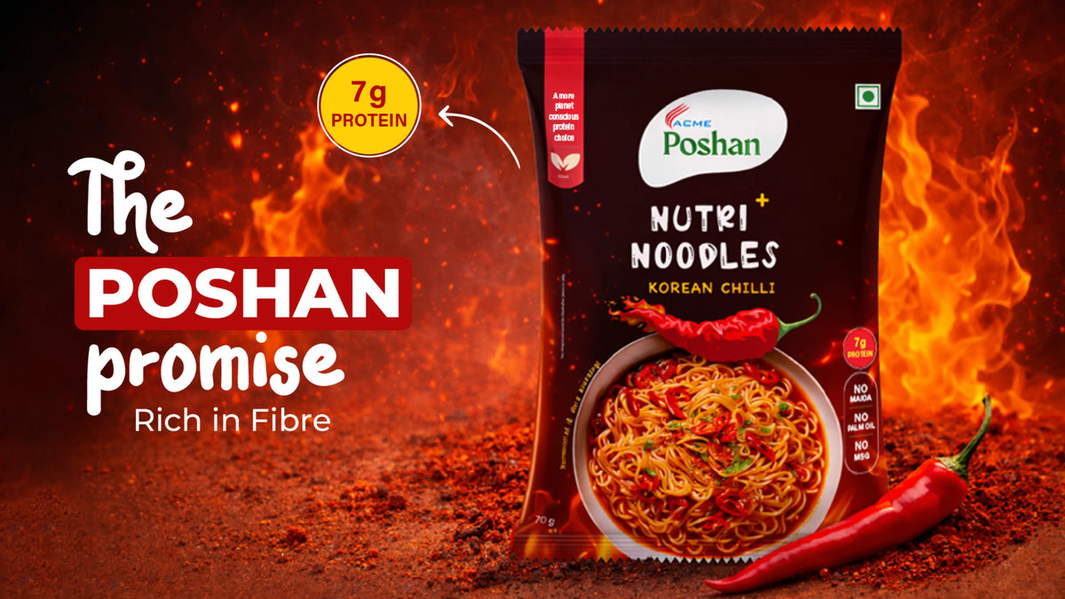 Nutri+ Noodles Korean Chilli Pack of 4, 280gms
