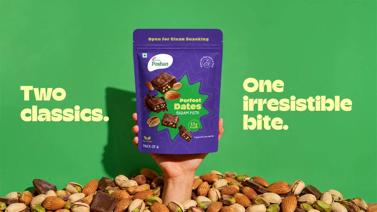 Perfect Dates Badam Pista Pack of 6, 120gm