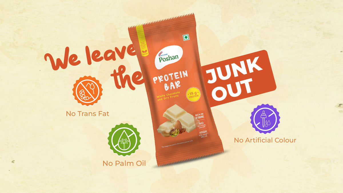 Protein Bar White Chocolate and Dry Fruits 50gms, 15gms protein-Pack of 6