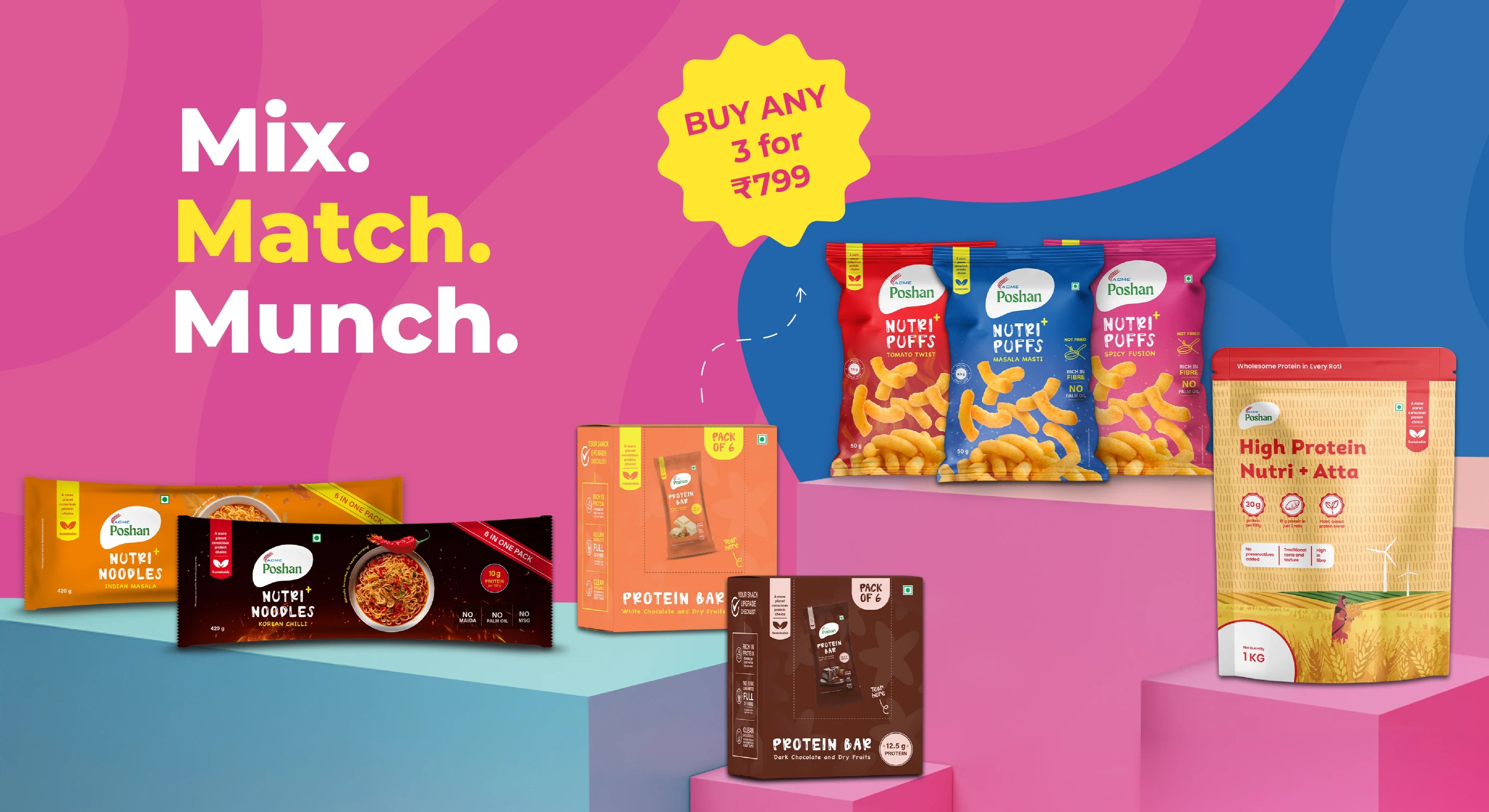 Buy any 3 for ₹799