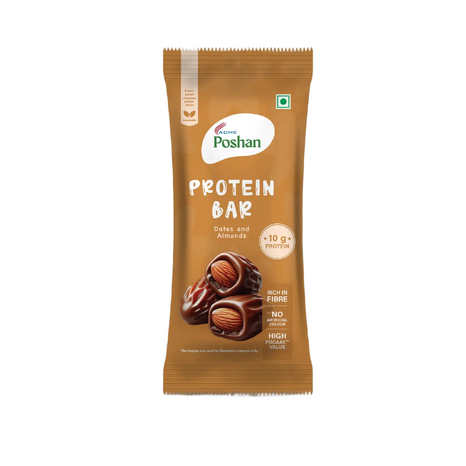 Protein Bar Dates and Almonds 50gms, 10gms protein