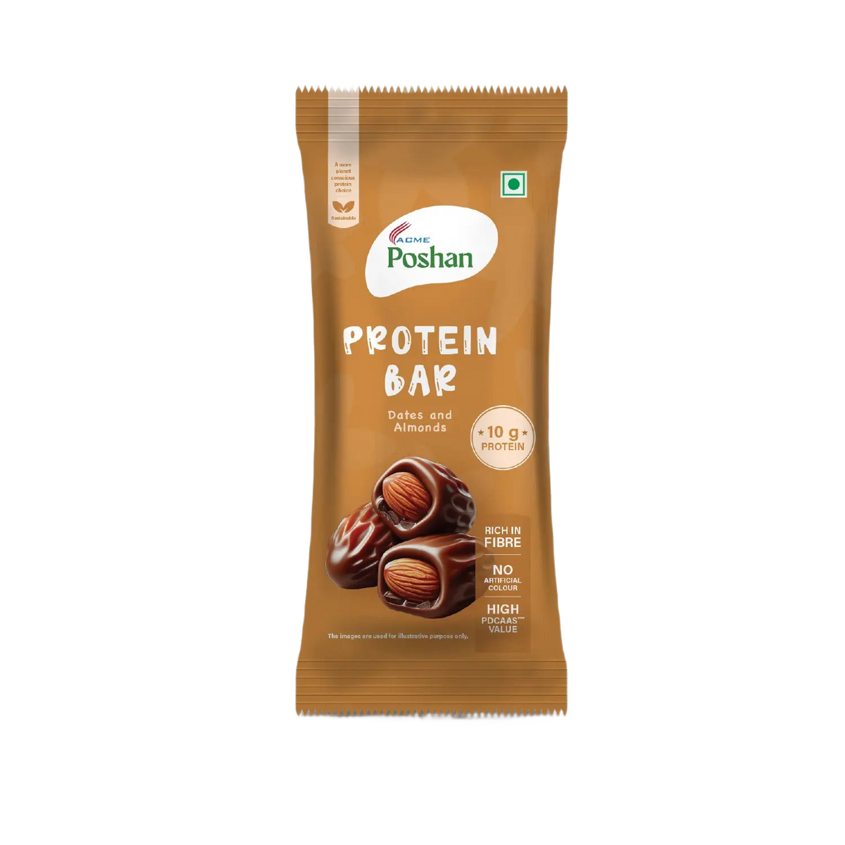 Protein Bar Dates and Almonds 50gms, 10gms protein