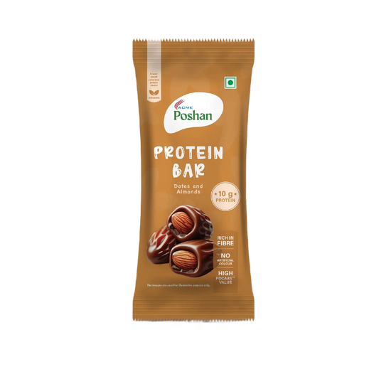 Protein Bar Dates and Almonds 50gms, 10gms protein