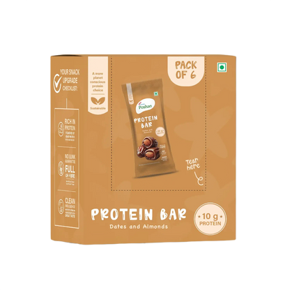 Protein Bar Dates and Almonds 50gms,10gm protein-Pack of 6