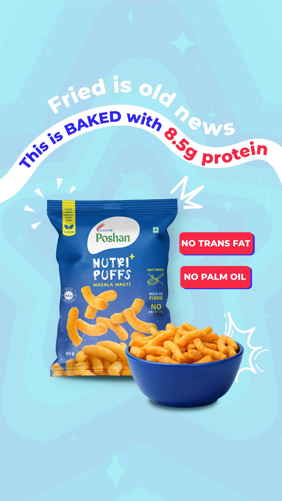 Nutri+ Puffs Masala Masti 50gms