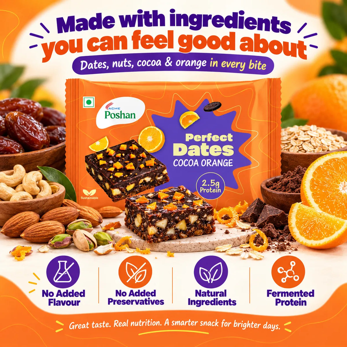 Perfect Dates Cocoa Orange 20gms