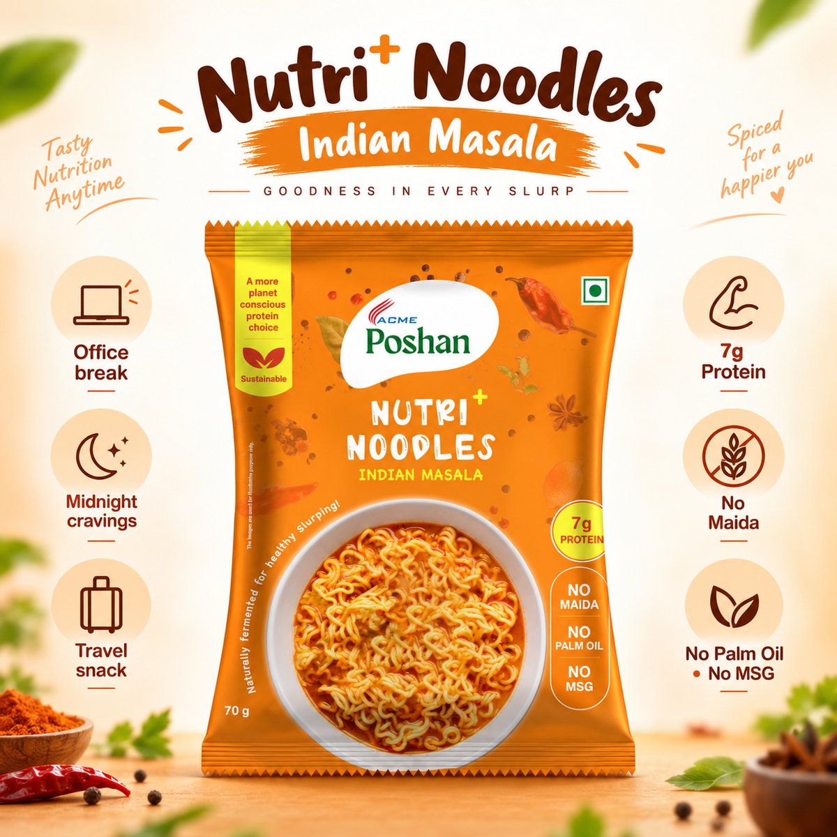 Nutri+ Noodles Indian Masala