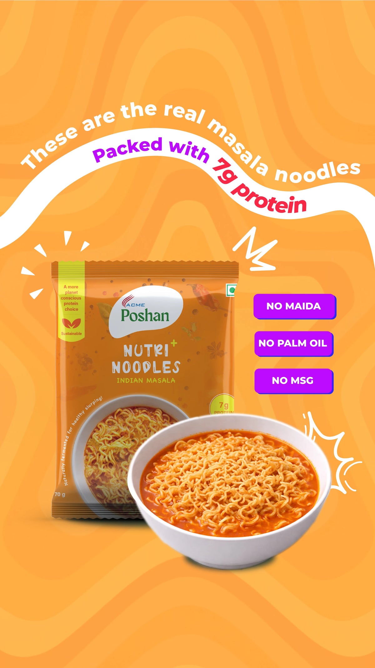 Nutri+ Noodles Indian Masala 70gms