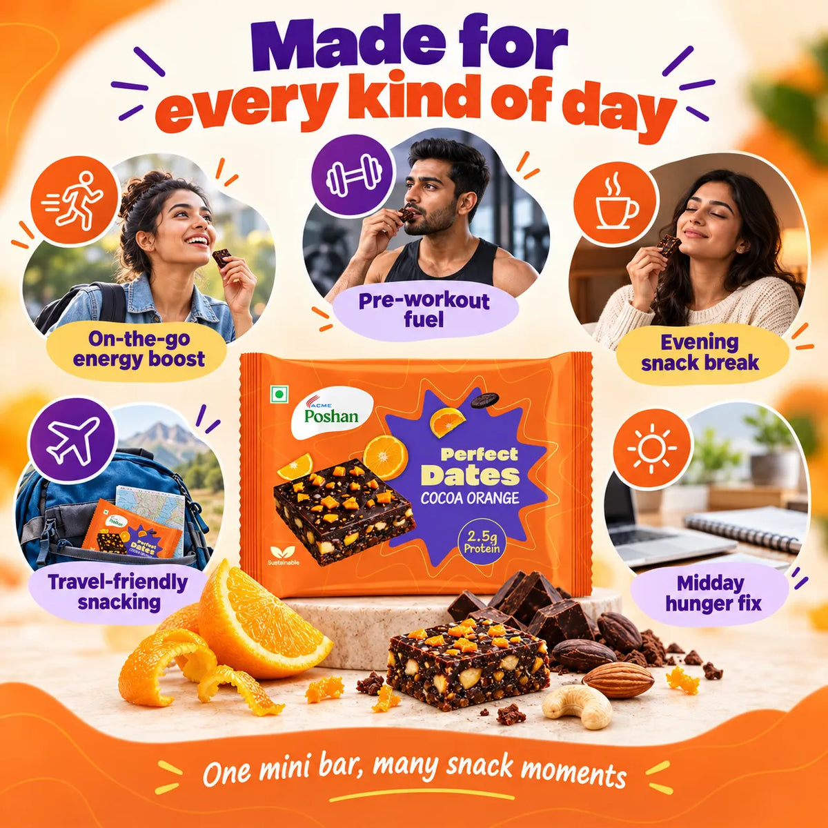 Perfect Dates Cocoa Orange 20gms
