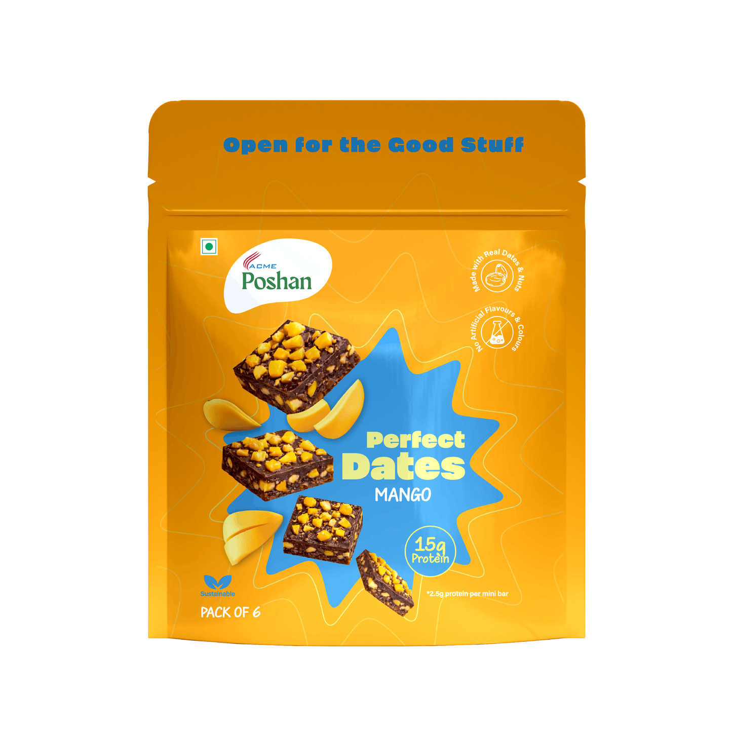 Perfect Dates Mango Pack of 6, 120 gms