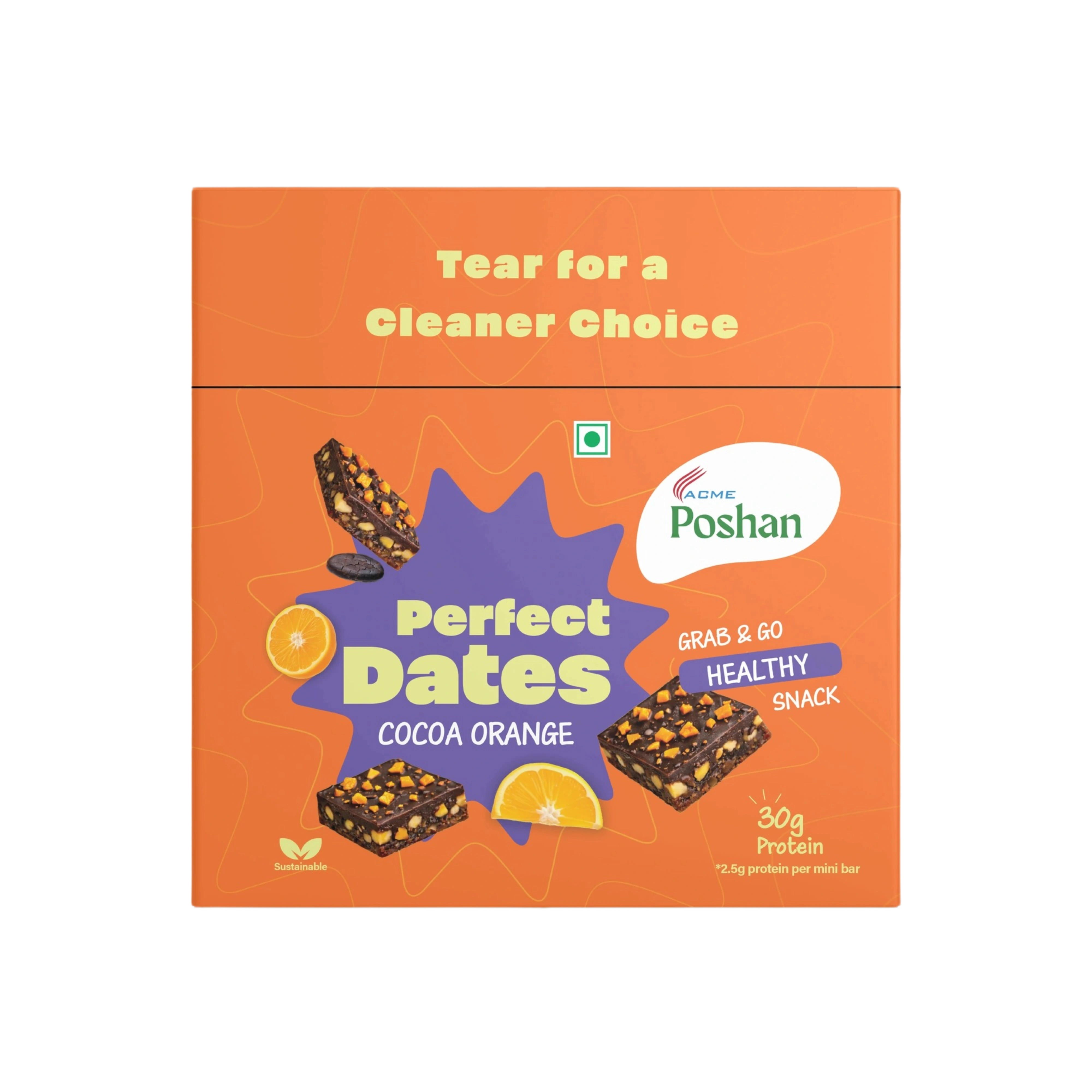 Perfect Dates Cocoa Orange Pack of 12, 240gms