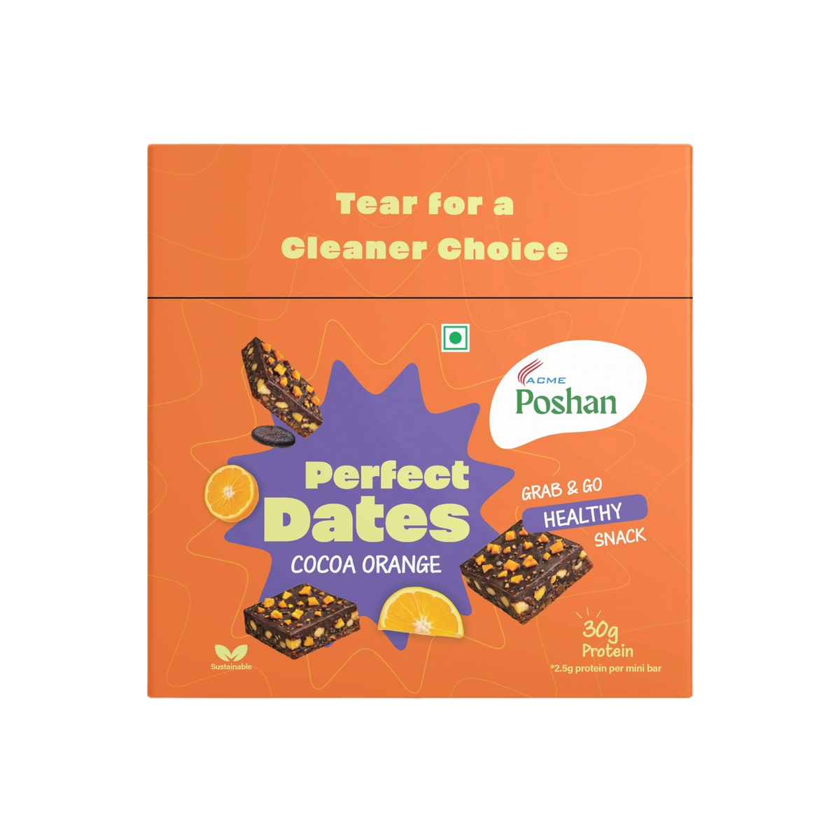 Perfect Dates Cocoa Orange Pack of 12, 240gms