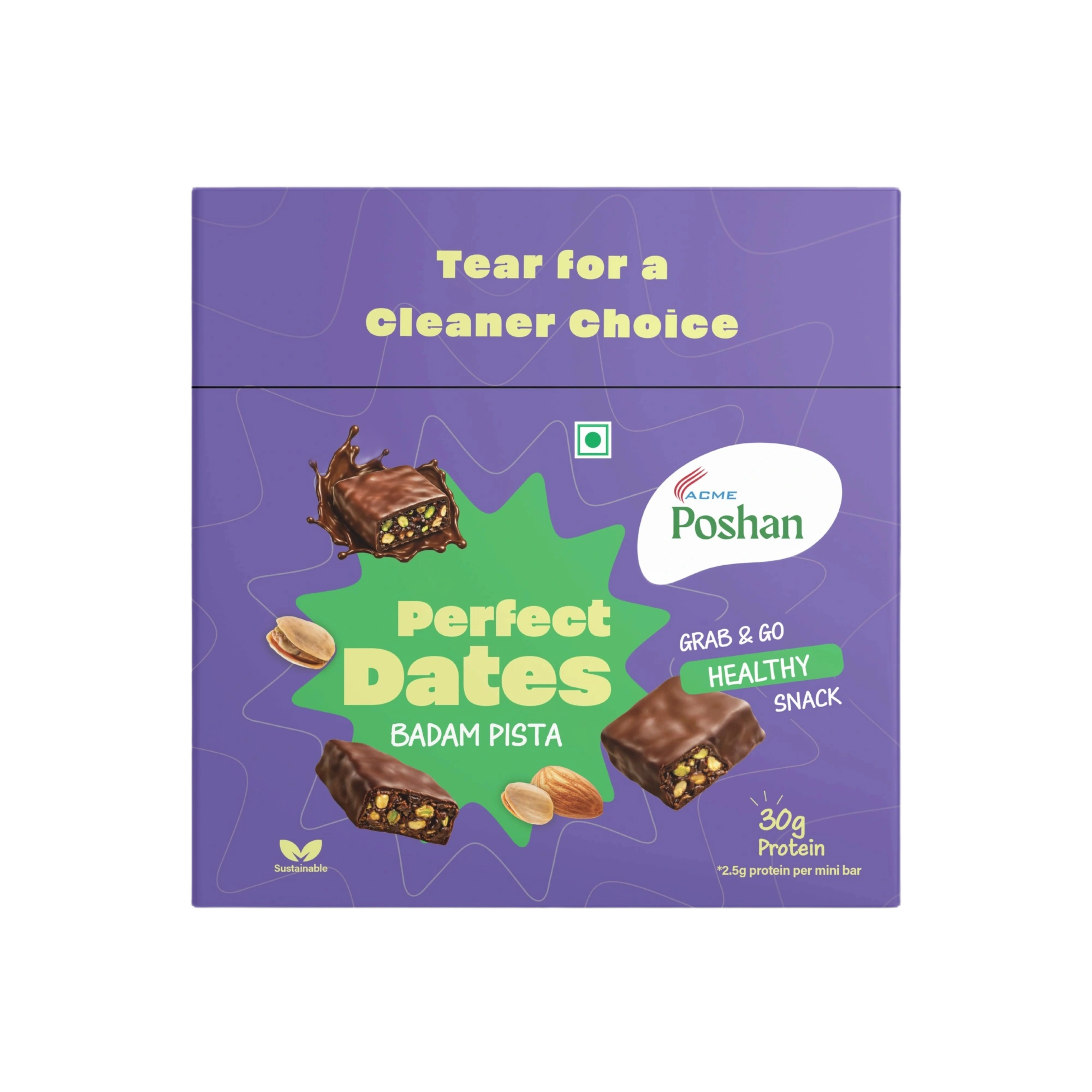 Perfect Dates Badam Pista Pack of 12, 240gms