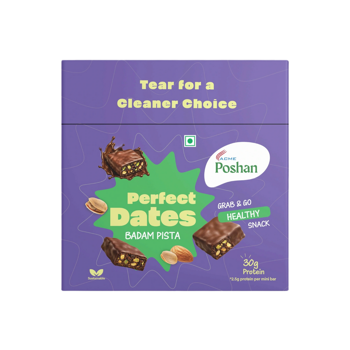 Perfect Dates Badam Pista Pack of 12, 240gms
