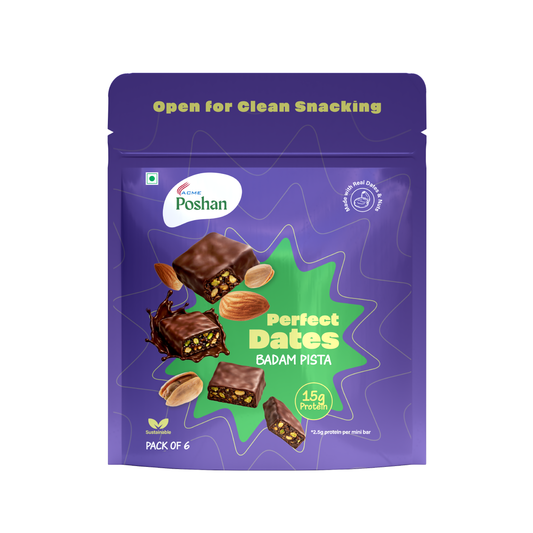 Perfect Dates Badam Pista Pack of 6, 120gm