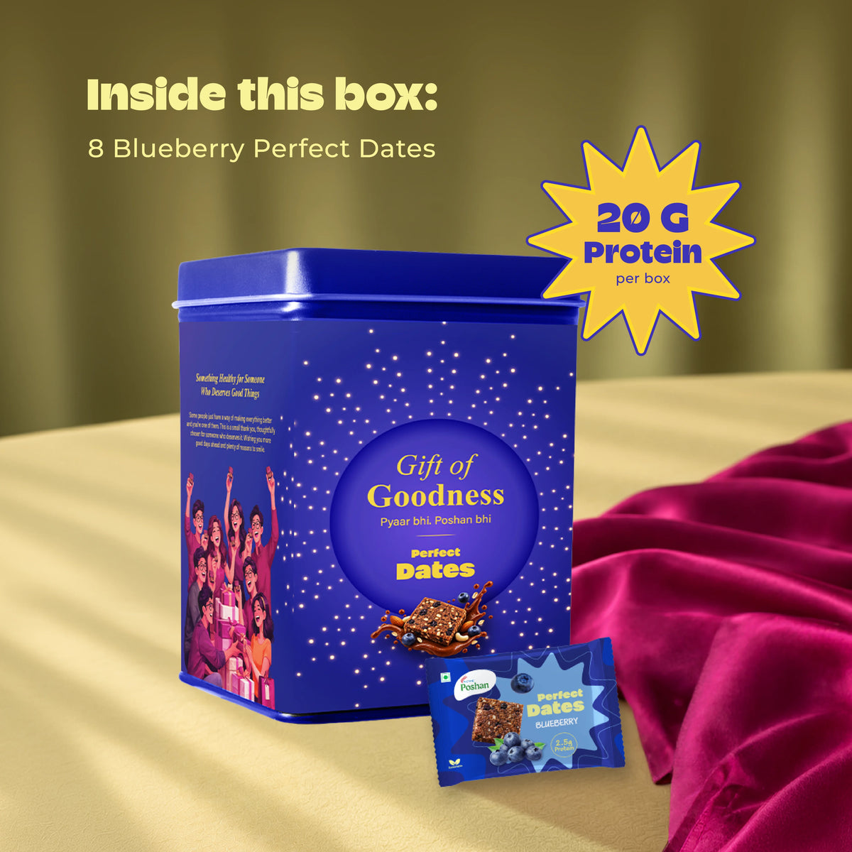 Perfect Dates Blueberry Pack of 8 (Gift Box)