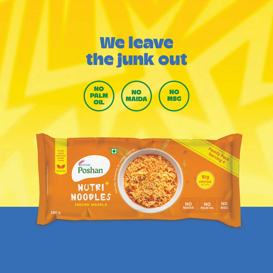 Nutri+ Noodles Indian Masala Pack of 4, 280gms