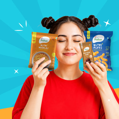 Protein Bar Date & Almonds 50gm+ Masala Noodles 70 gms + Masala Puff 50 gms