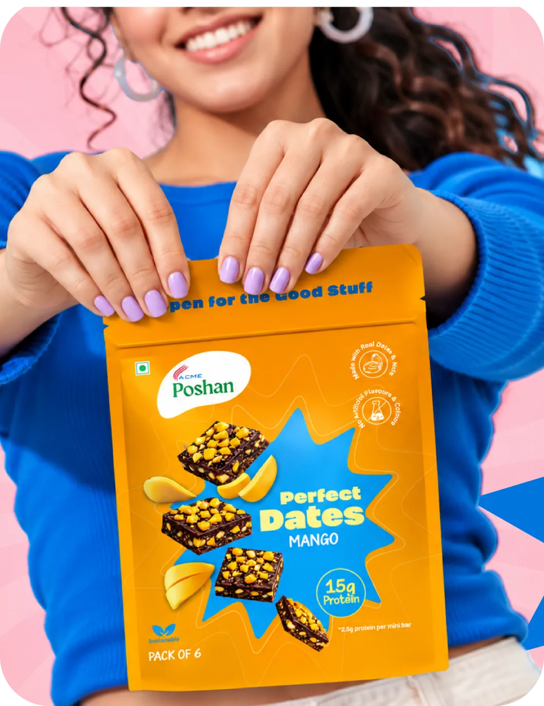 Perfect Dates Mango Pack of 6, 120 gms