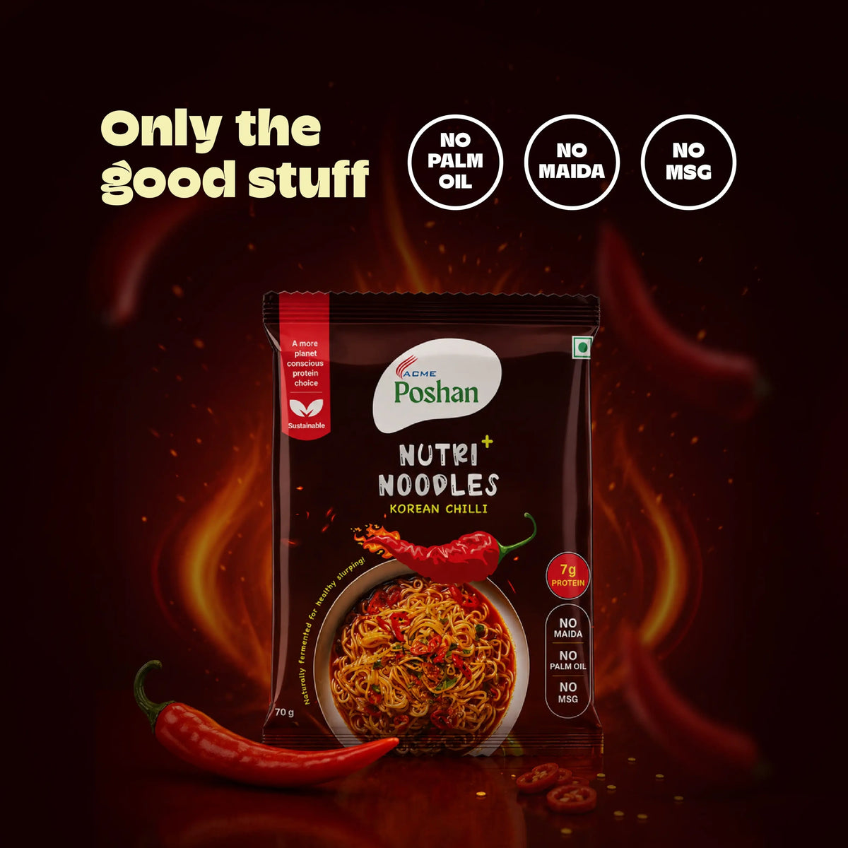 Nutri+ Noodles Korean Chilli 70gms