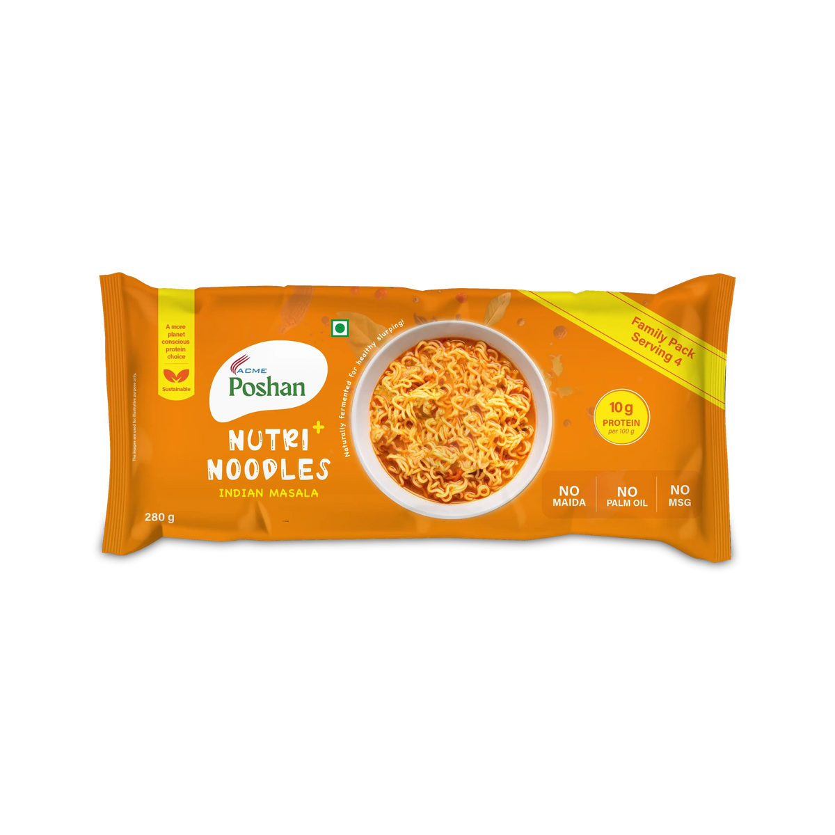 Nutri+ Noodles Indian Masala Pack of 4, 280gms