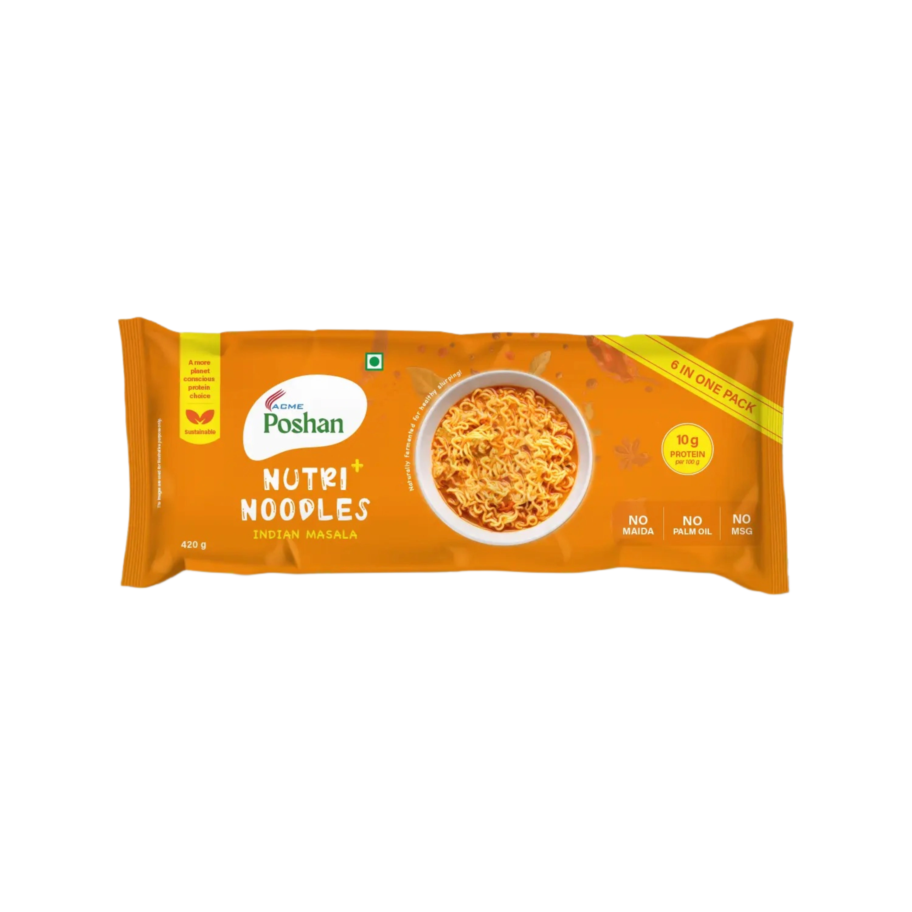 Nutri+ Noodles Indian Masala Pack of 6, 420gms