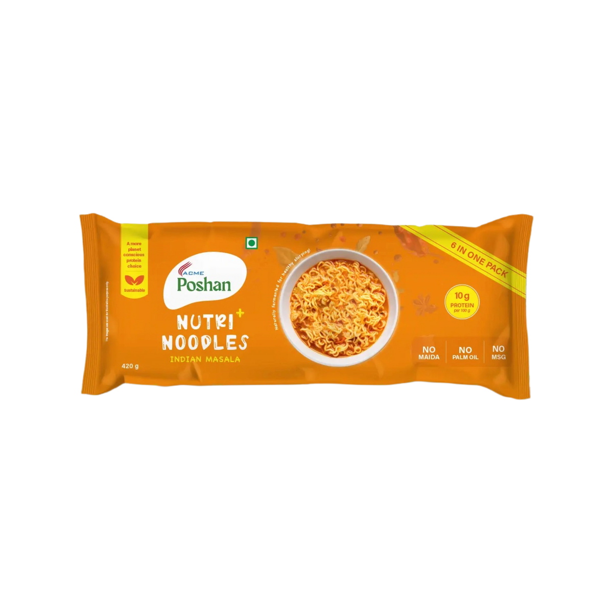 Nutri+ Noodles Indian Masala Pack of 6, 420gms