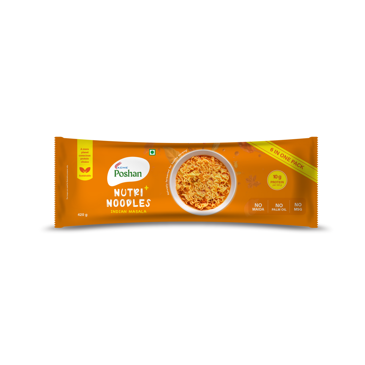 Nutri+ Noodles Indian Masala Pack of 6, 420gms