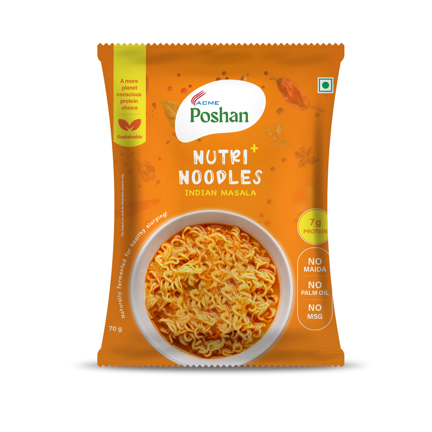 Nutri+ Noodles Indian Masala Pack of 6, 420gms