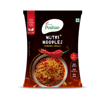 Nutri+ Noodles Korean Chilli Pack of 4, 280gms