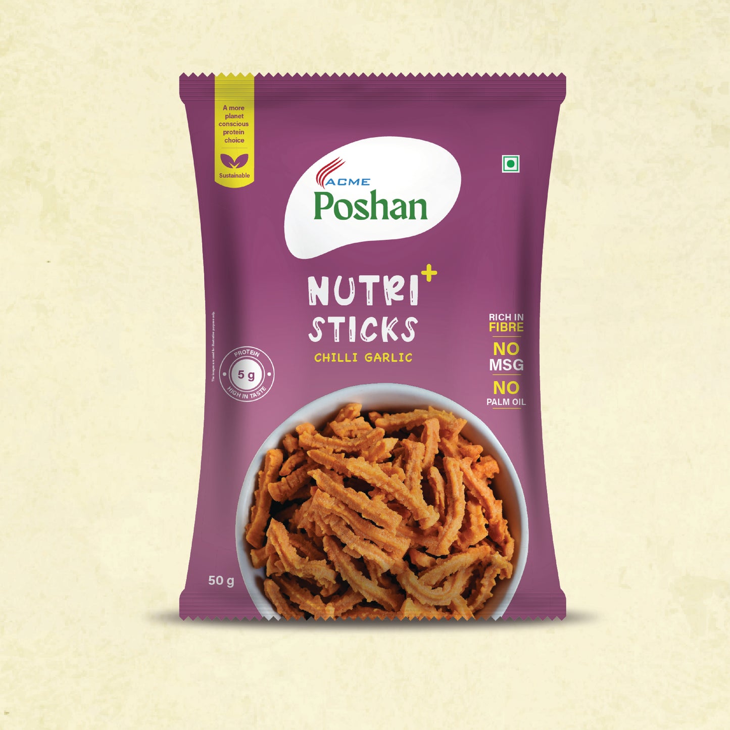 Nutri+ Sticks Chilli Garlic 50gms