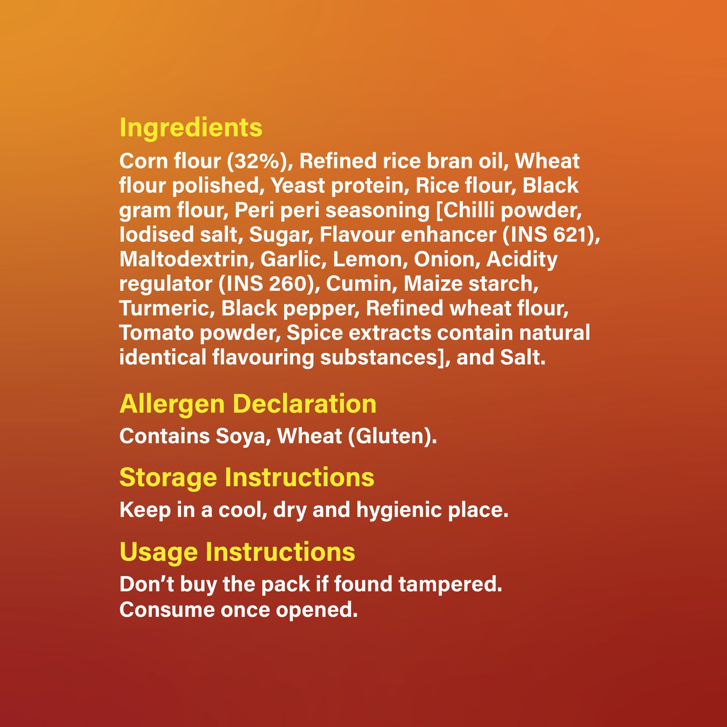 Nutri+ Sticks Peri Peri Punch 50gms