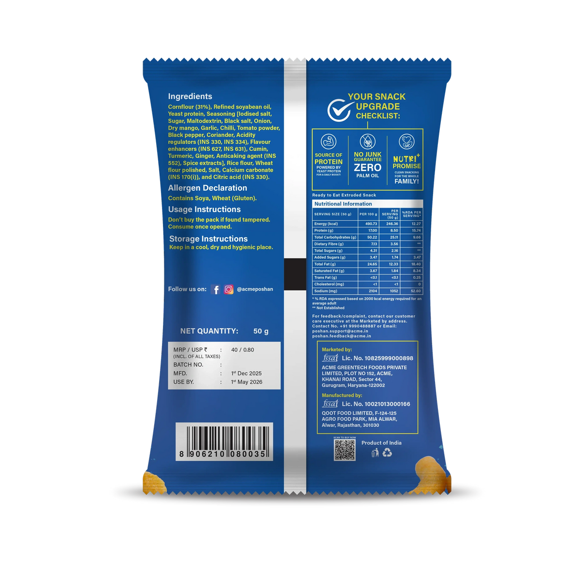 Nutri+ Puffs Masala Masti 50gms