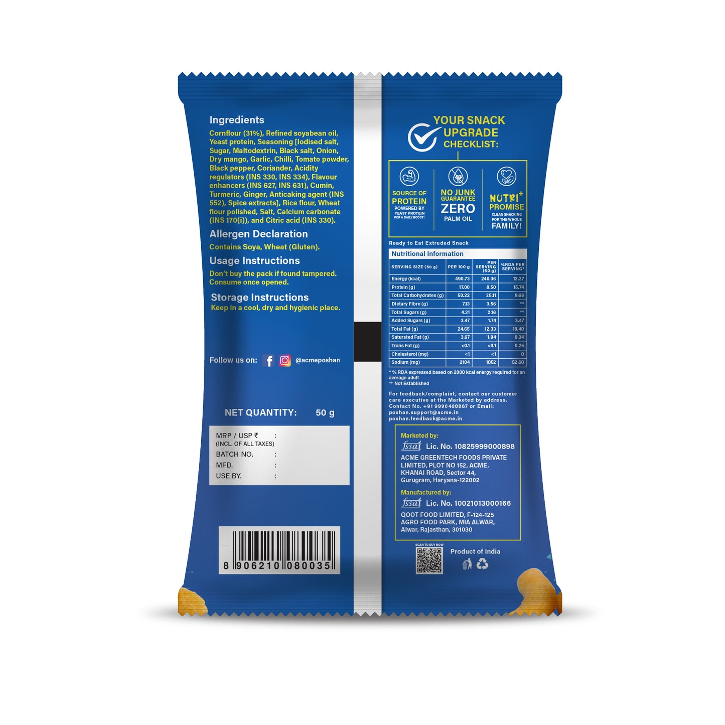 Nutri+ Puffs Masala Masti 50gms
