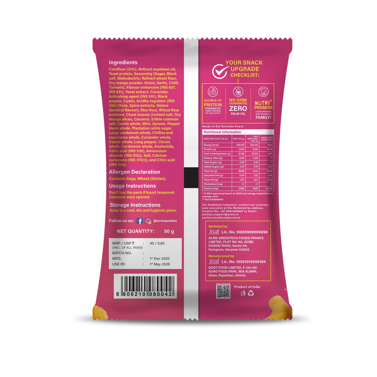 Nutri+ Puffs Spicy Fusion 50gms