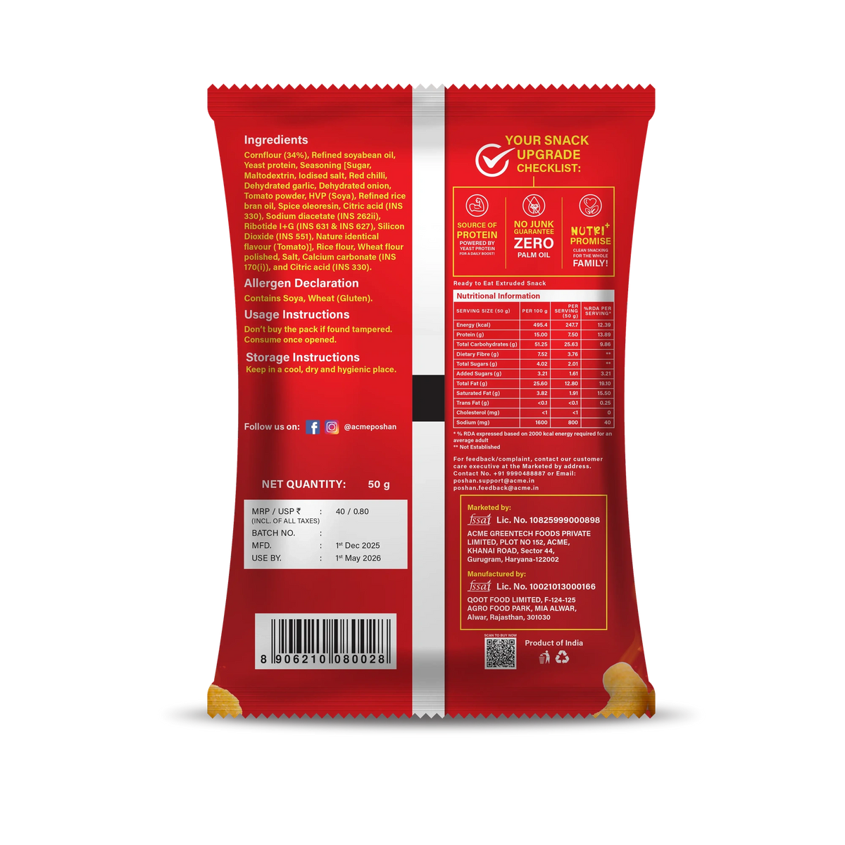 Nutri+ Puffs Tomato Twist 50gms