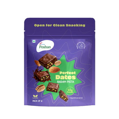 Perfect Dates Badam Pista Pack of 6, 120gm