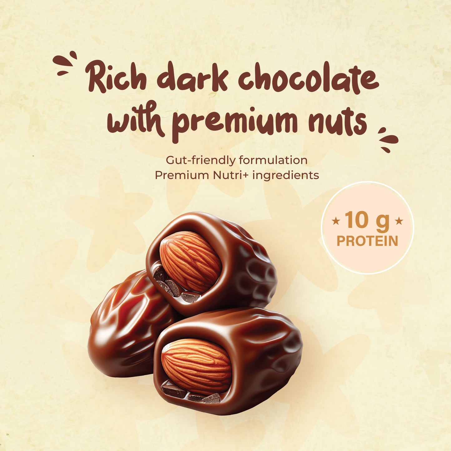 Protein Bar Dates and Almonds 50gms, 10gms protein