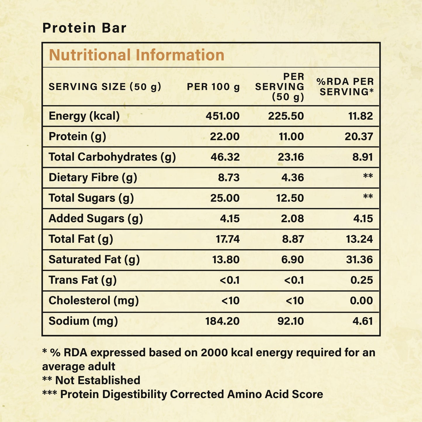 Protein Bar Dates and Almonds 50gms, 10gms protein