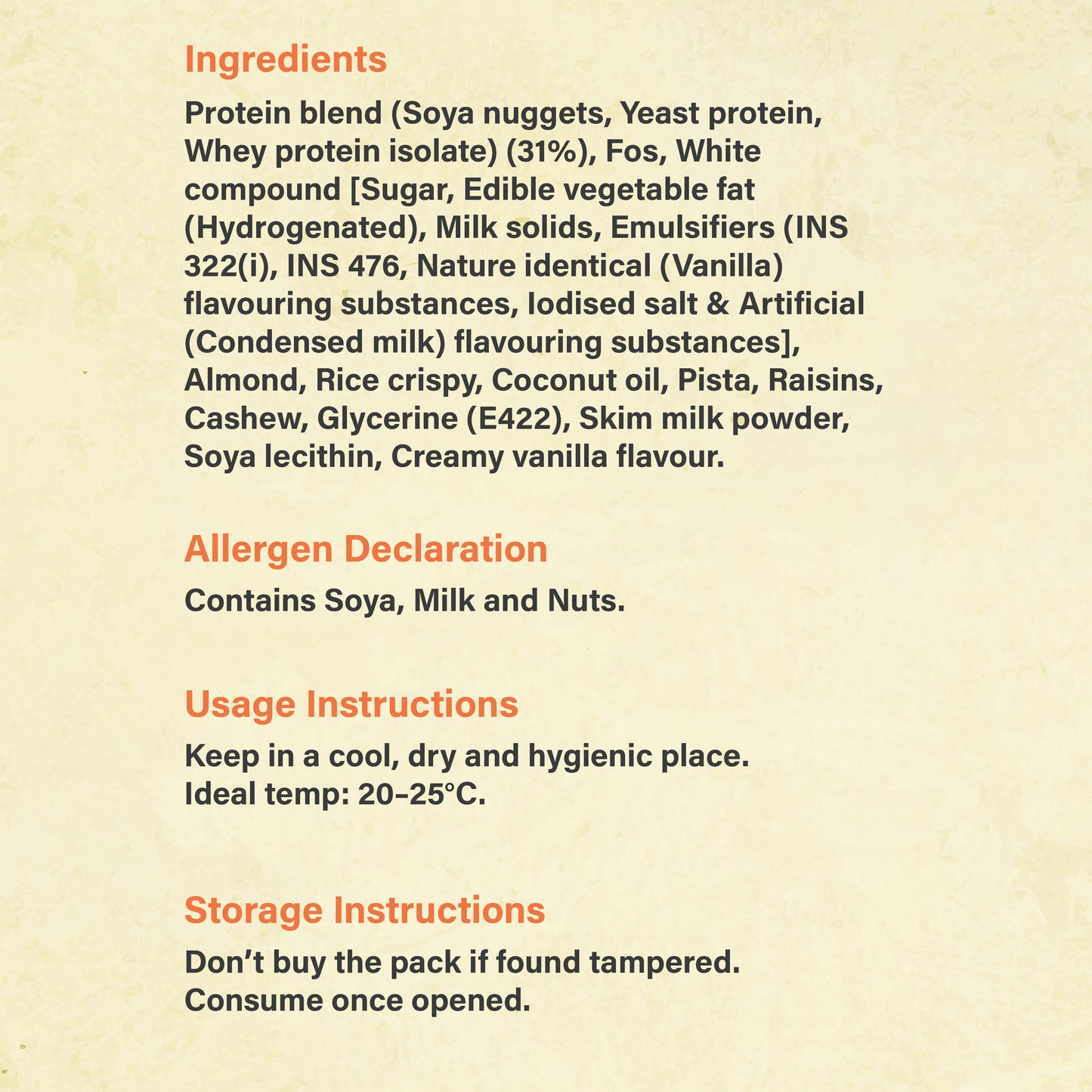 Protein Bar White Chocolate and Dry Fruits 50gms, 15gms protein