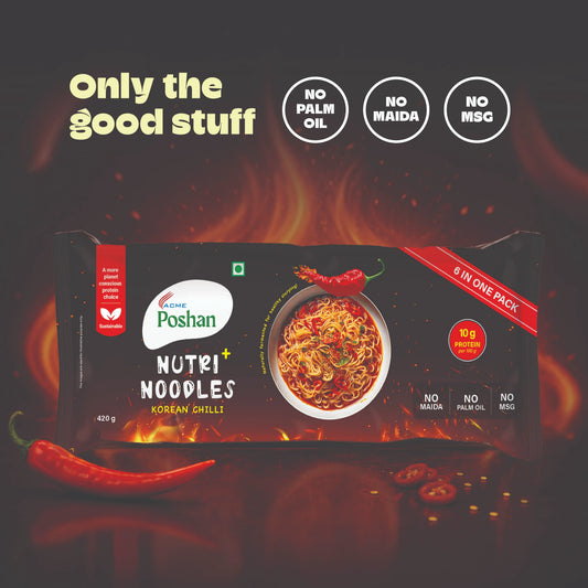 Nutri+ Noodles Korean Chilli Pack of 6, 420gms