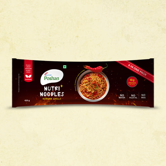 Nutri+ Noodles Korean Chilli Pack of 6, 420gms