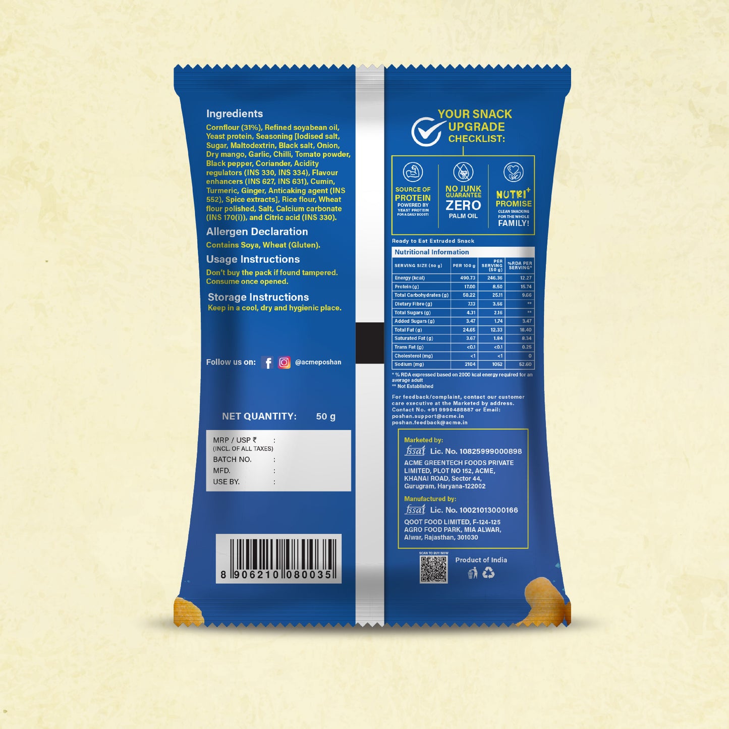 Nutri+ Puffs Masala Masti 50gms