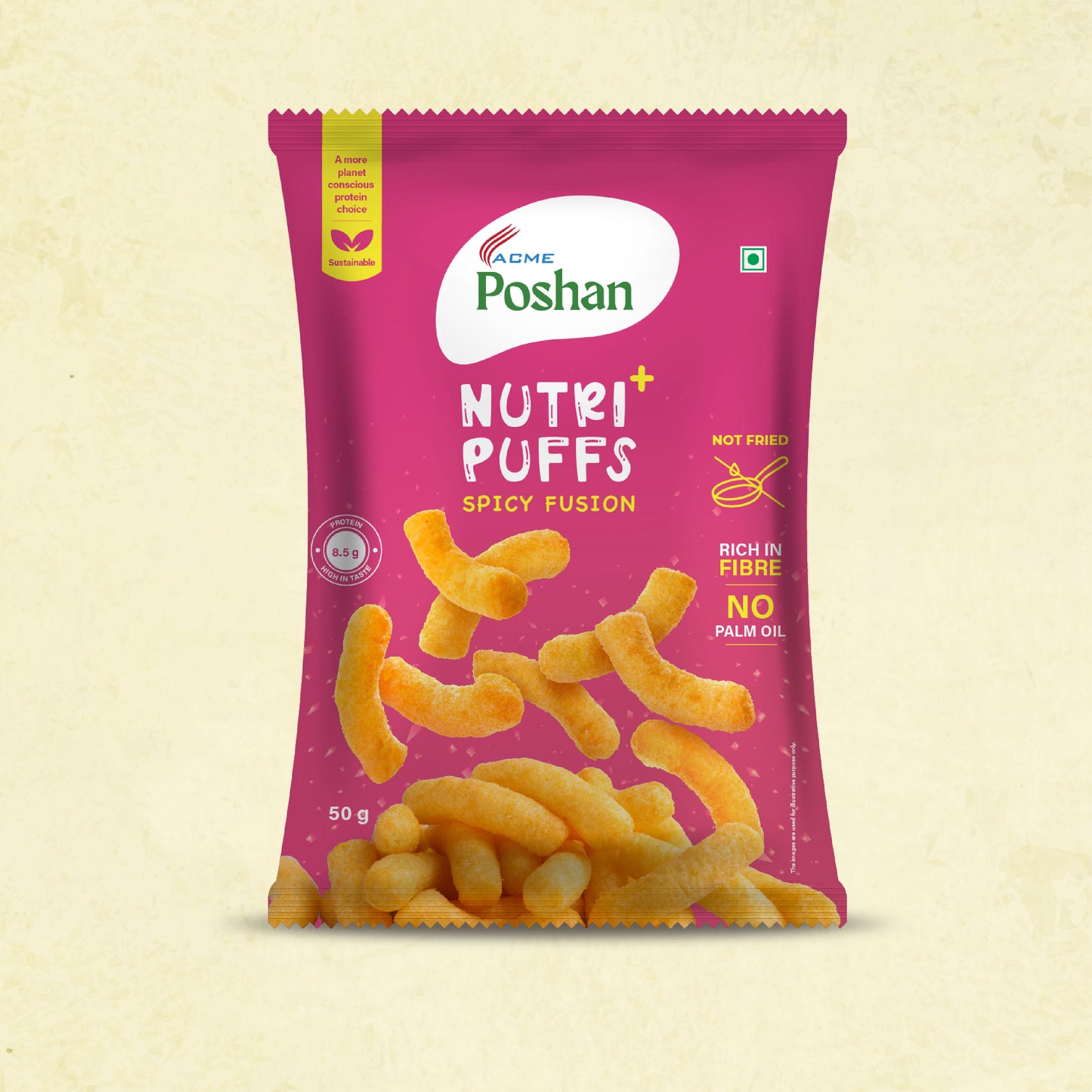 Nutri+ Puffs Spicy Fusion 50gms