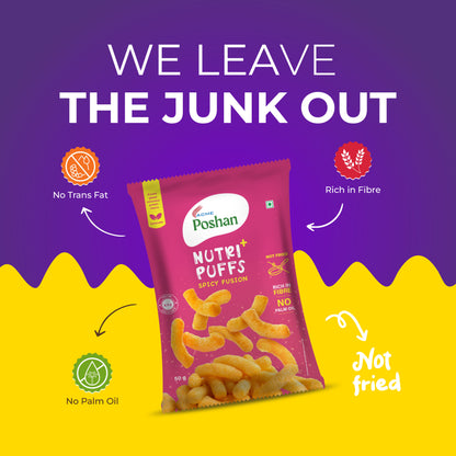 Nutri+ Puffs Spicy Fusion 50gms
