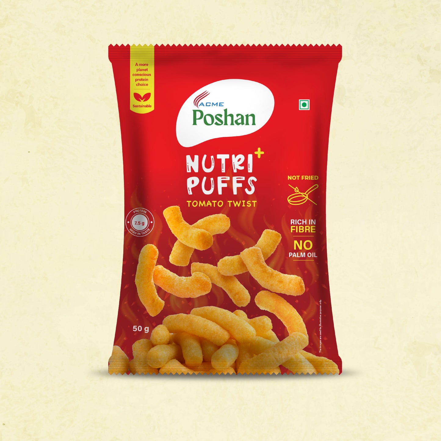 Nutri+ Puffs Tomato Twist 50gms