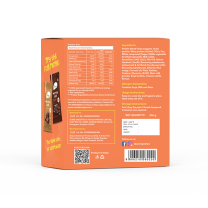 Protein Bar White Chocolate and Dry Fruits 50gms, 15gms protein-Pack of 6